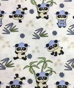 Çiften Panda Desenli Pazen Mavi S1AYT