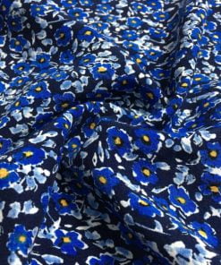 Çıtır Çiçekli Maroken Viskon Mavi S1