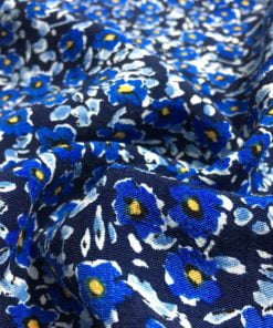 Çıtır Çiçekli Maroken Viskon Mavi S1