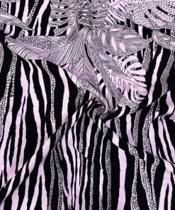 Zebra Yaprak Desenli Viskon MHRS1