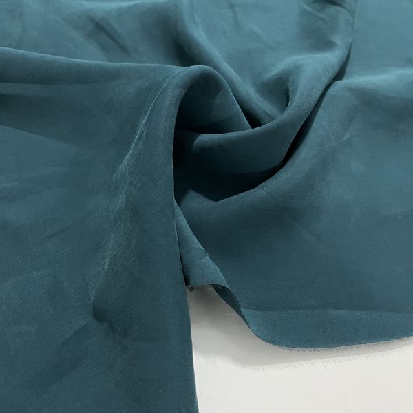 Taşlanmış İpek Cupra Kumaş Parlement Yeşili S1