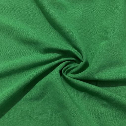 Süper Yeşil Pamuk Keten Kumaş S1