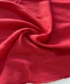 Taşlanmış Koton Kumaş Soft Kırmızı S1