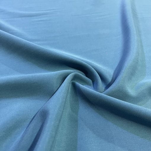 Taşlanmış Koton Cupro Kumaş Soft Mavi S1