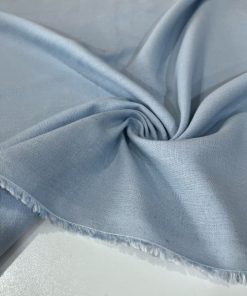 Yıkanmış Ham Keten Kumaş Mavi S1