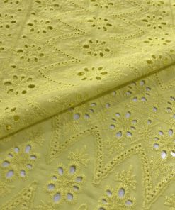 Çiçekli Pamuk Fisto Limon Sarısı S1