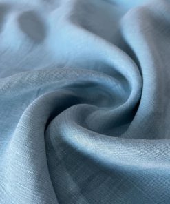 Dökümlü Ham Keten Kumaş Soft Mavi S1