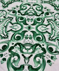 Dolce Gabbana Desen Jorjet Krep Yeşil S1