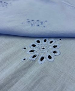 Bebe Mavisi Saf Pamuk Fisto Kumaş