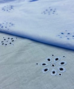 Bebe Mavisi Saf Pamuk Fisto Kumaş