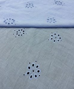 Bebe Mavisi Saf Pamuk Fisto Kumaş