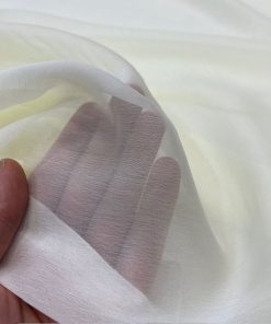 Janjanlı Şifon Kumaş Kemik Rengi