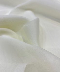 Janjanlı Şifon Kumaş Kemik Rengi