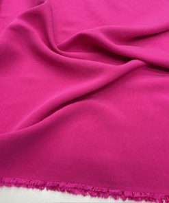 Fuşya Pembe Yıkanmış Cupro Kumaş