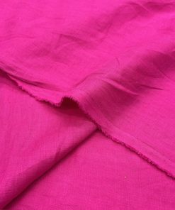 İthal 100% Keten Kumaş Fuşya Pembe