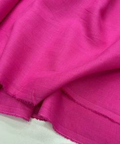 İthal 100% Keten Kumaş Fuşya Pembe