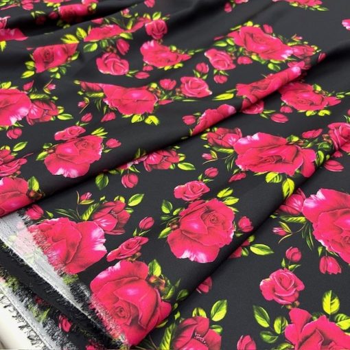 Klasik Dolce Gabbana Desenli Krep Kumaş