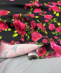 Klasik Dolce Gabbana Desenli Krep Kumaş