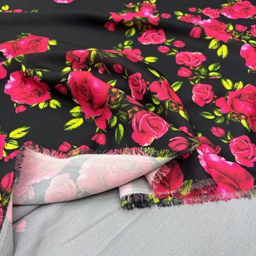 Klasik Dolce Gabbana Desenli Krep Kumaş