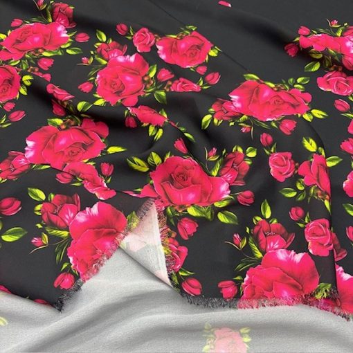 Klasik Dolce Gabbana Desenli Krep Kumaş