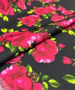 Klasik Dolce Gabbana Desenli Krep Kumaş