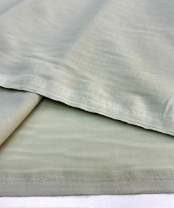 Pastel Soft Yeşil Saf Pamuk Vual Kumaş