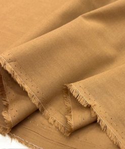 Soft Kahve Saf Pamuk Vual Kumaş