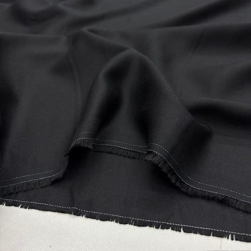 Yumuşatılmış %100 Pamuklu Tencel Kot Kumaş Siyah