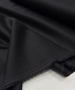 Yumuşatılmış %100 Pamuklu Tencel Kot Kumaş Siyah