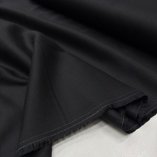 Yumuşatılmış %100 Pamuklu Tencel Kot Kumaş Siyah