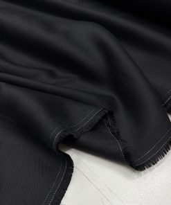Yumuşatılmış %100 Pamuklu Tencel Kot Kumaş Siyah