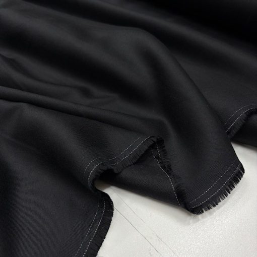 Yumuşatılmış %100 Pamuklu Tencel Kot Kumaş Siyah