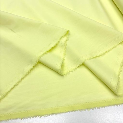 Açık Limon Sarısı Saf Pamuklu Vual Kumaş
