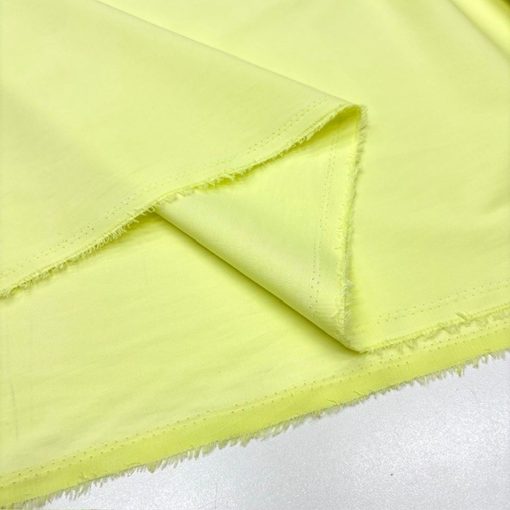 Açık Limon Sarısı Saf Pamuklu Vual Kumaş - Görsel 6