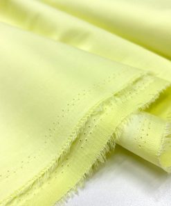 Açık Limon Sarısı Saf Pamuklu Vual Kumaş