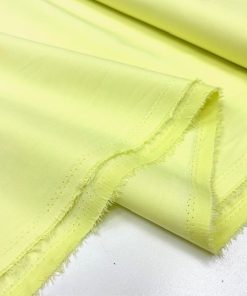 Açık Limon Sarısı Saf Pamuklu Vual Kumaş