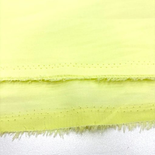 Açık Limon Sarısı Saf Pamuklu Vual Kumaş