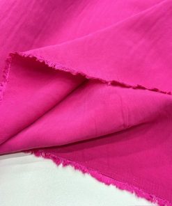 Fuşya Pembe Yıkanmış Cupro Kumaş