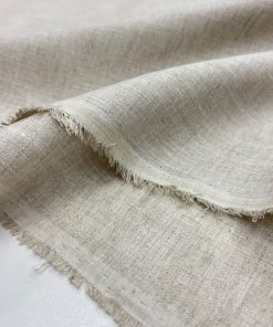 İtalyan Vintage Saf Keten Kumaş Bej