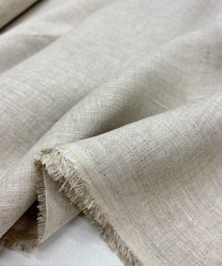 İtalyan Vintage Saf Keten Kumaş Bej