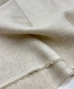 İtalyan Vintage Saf Keten Kumaş Bej