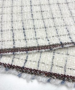 Kareli Beyaz İtalyan Şanel Kumaş BYR