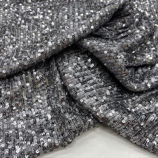 Zara Pullu Payet Kumaş Füme