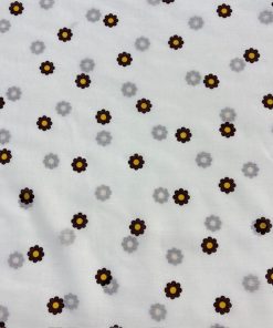 Eni 150 Cm Papatyalı Pamuk Tülbent Vual Kumaş YVZ