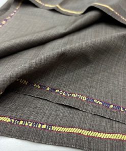 Kendinden Desenli 88% Yün Altınyıldız Kumaş Vizon Kahve