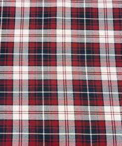 Scotch Bordo Ekoseli Viskos Kumaş