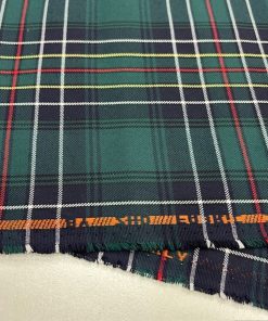 Zümrüt Yeşili İskoç Kareli Viskos Kumaş