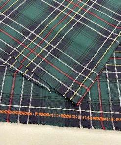 Zümrüt Yeşili İskoç Kareli Viskos Kumaş