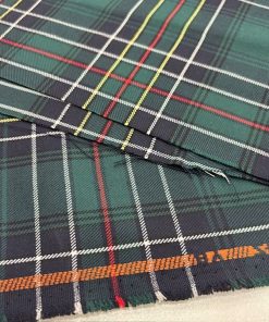 Zümrüt Yeşili İskoç Kareli Viskos Kumaş