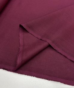 100% Keten Kumaş Bordo